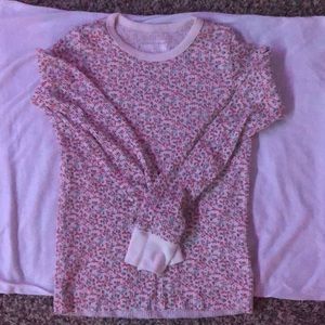 Floral print long sleeve American Eagle shirt.